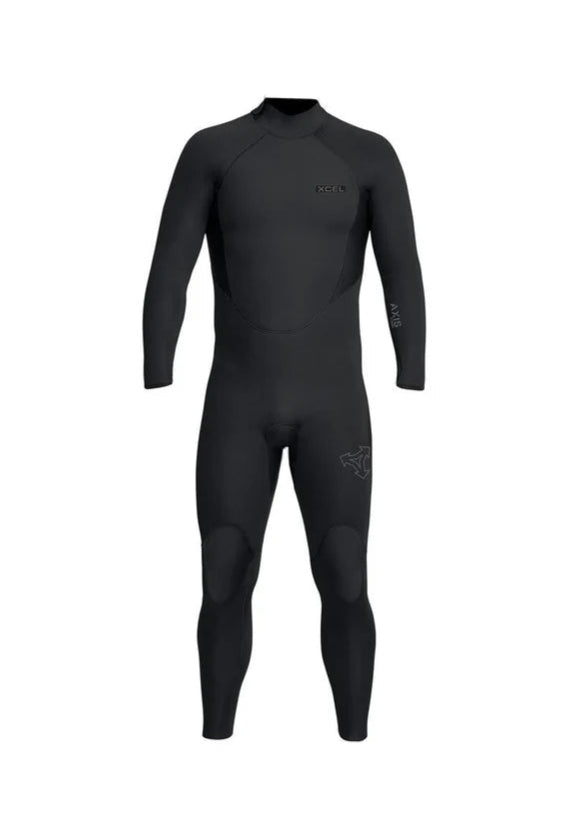 XCEL Black wetsuit on a white background