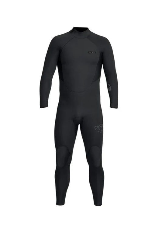 XCEL Black wetsuit on a white background