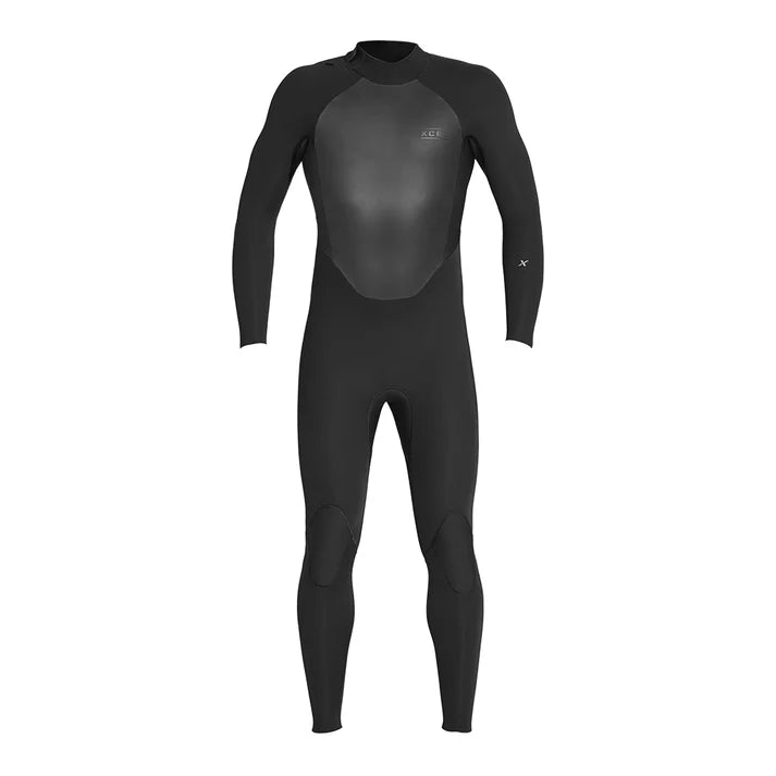 xCEL Black wetsuit on a white background
