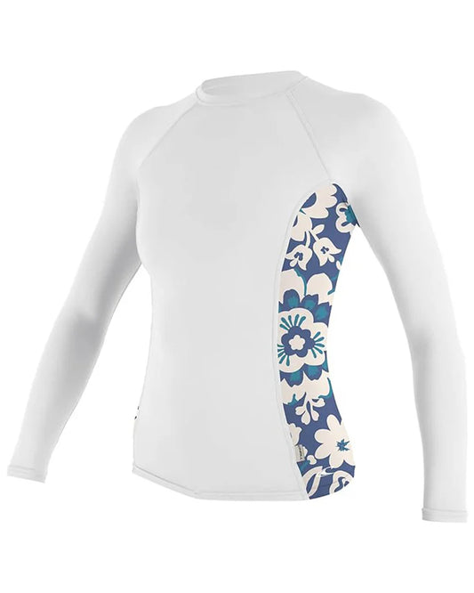 O'Neill W Side Print L/S Rash Guard